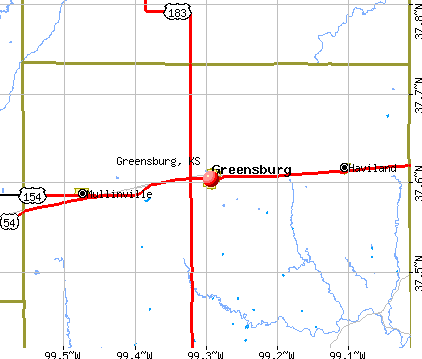 Greensburg, KS map