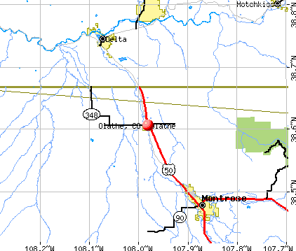 Olathe, CO map