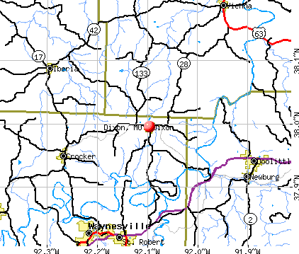 Dixon, MO map