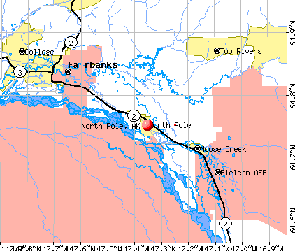 North Pole, AK map