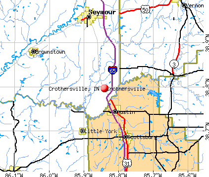 Crothersville, IN map