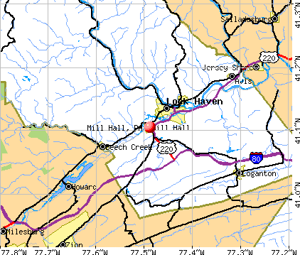 Mill Hall, PA map