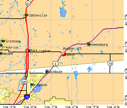 Hudson, CO map