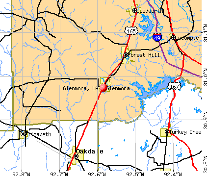 Glenmora, LA map