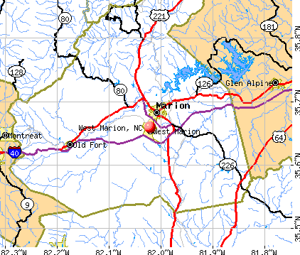 West Marion, NC map