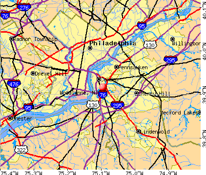Woodlynne, NJ map