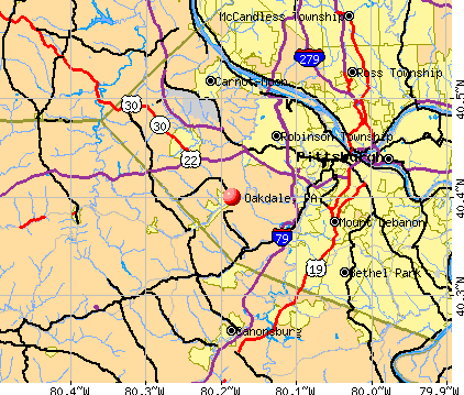 Oakdale, PA map