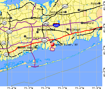 Great River, NY map