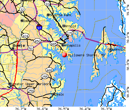 Hillsmere Shores, MD map