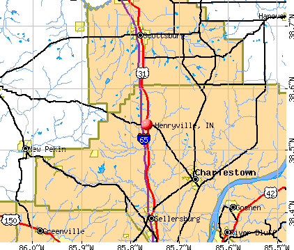 Henryville, IN map