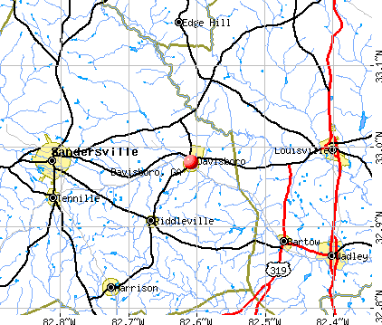 Davisboro, GA map