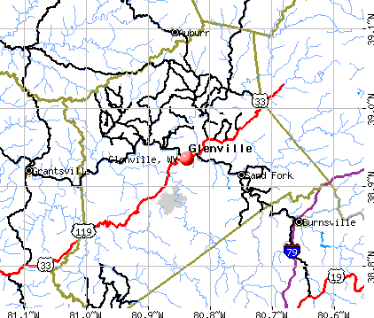 Glenville, WV map