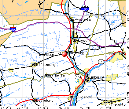 Linntown, PA map