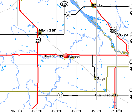Dawson, MN map