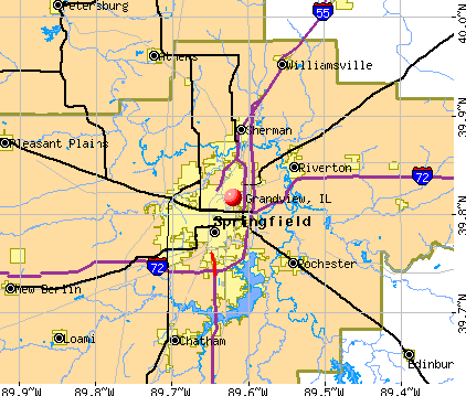 Grandview, IL map