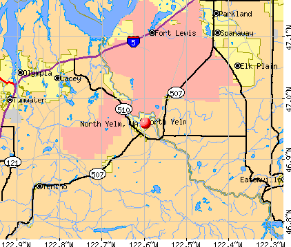 North Yelm, WA map