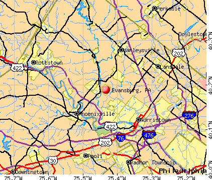 Evansburg, PA map