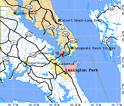 Solomons, MD map