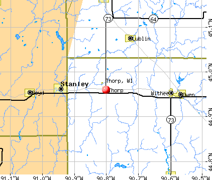 Thorp, WI map