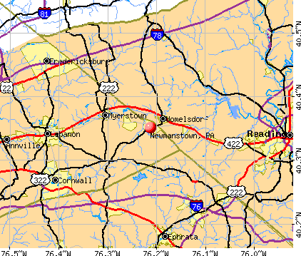 Newmanstown, PA map