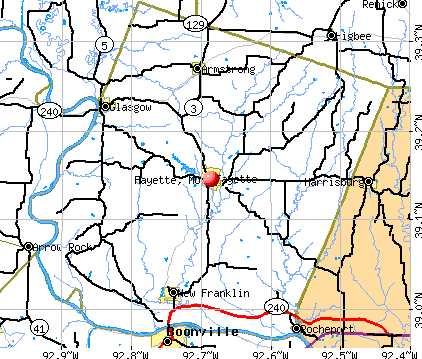 Fayette, MO map
