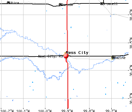 Ness City, KS map