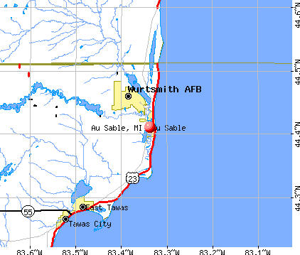 Au Sable, MI map