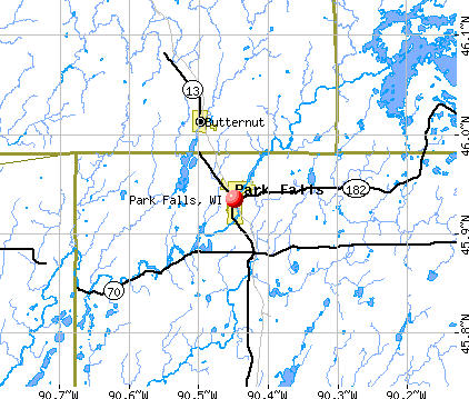 Park Falls, WI map