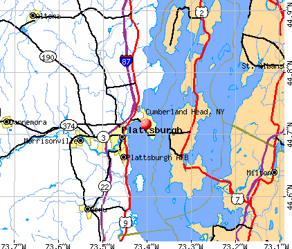 Cumberland Head, NY map