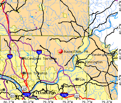 Russellton, PA map