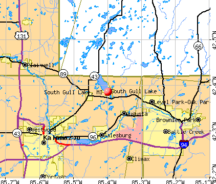 South Gull Lake, MI map