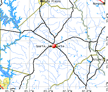 Sparta, GA map