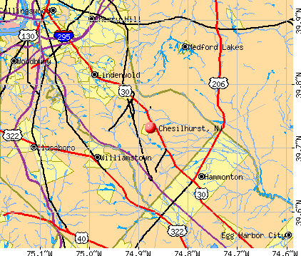 Chesilhurst, NJ map