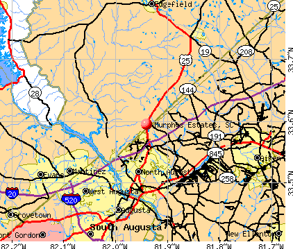 Murphys Estates, SC map