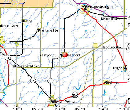 Westport, IN map