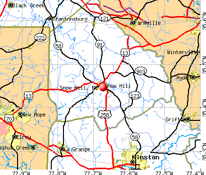 Snow Hill, NC map