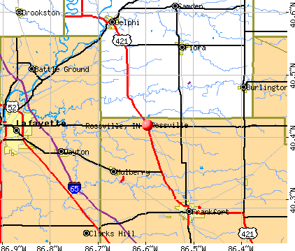 Rossville, IN map