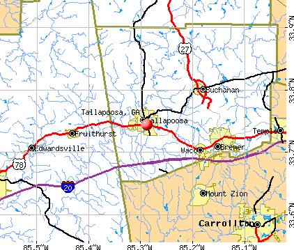 Tallapoosa, GA map
