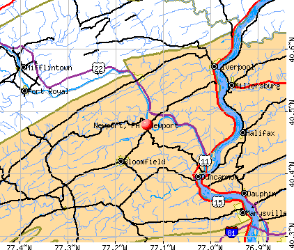 Newport, PA map