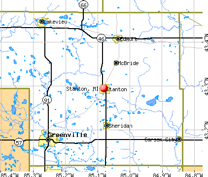 Stanton, MI map