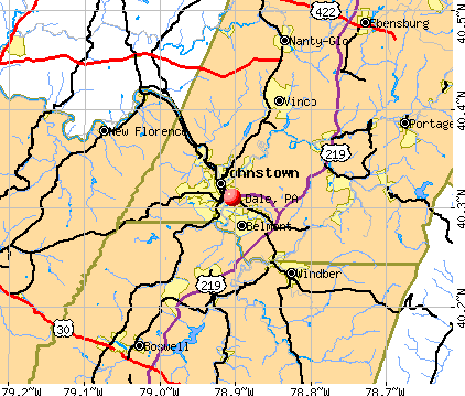 Dale, PA map