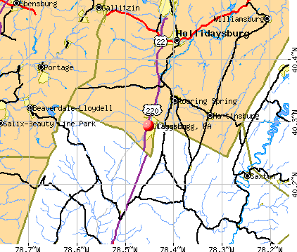 Claysburg, PA map