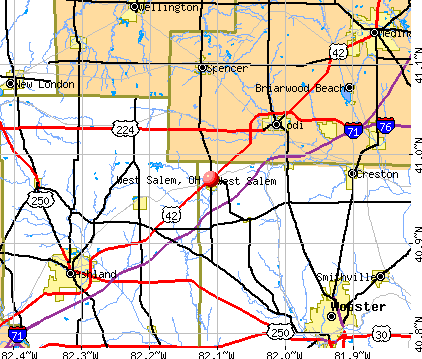 West Salem, OH map