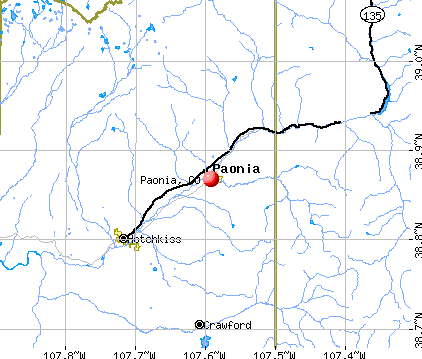Paonia, CO map
