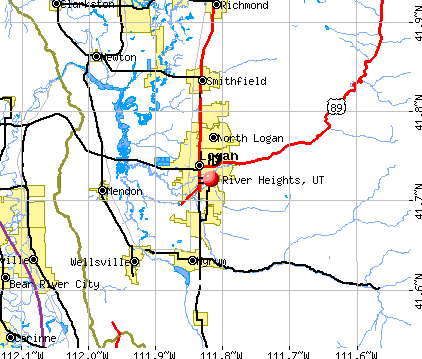 map of utah rivers. River Heights, UT map