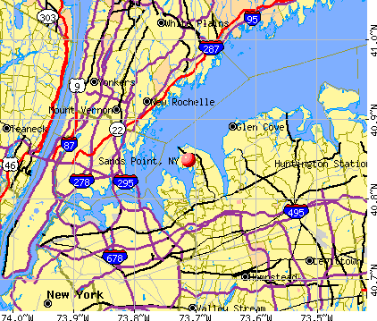 Sands Point, NY map
