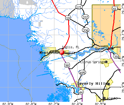 Inglis, FL map