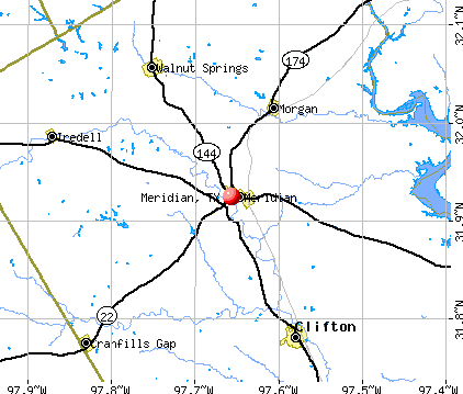 Meridian, TX map