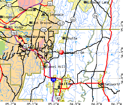 Varnell, GA map
