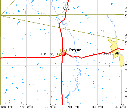 La Pryor, TX map